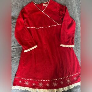 Hanna Andersson Red corduroy Kids Dress size 130